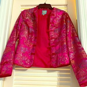 Red Asian print jacket